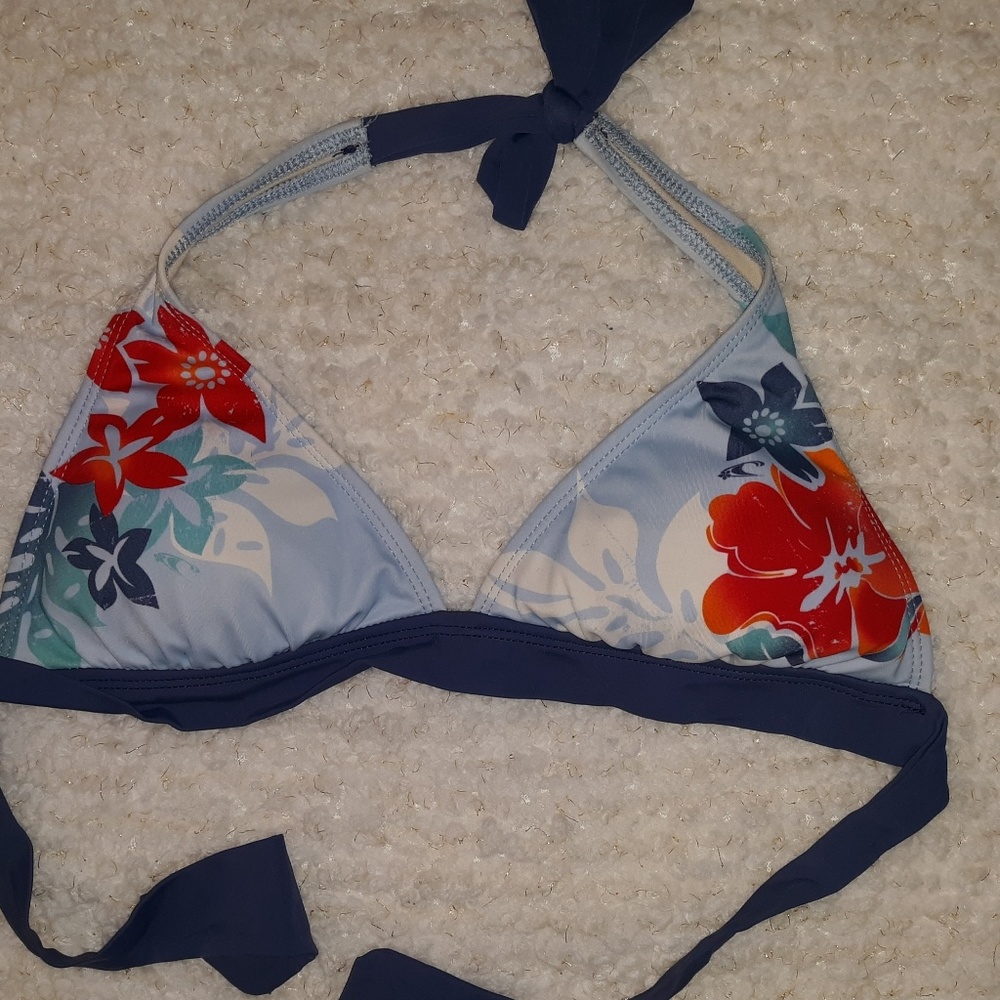Light blue triangle bikini top medium